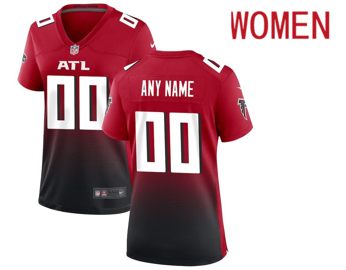 Women Atlanta Falcons Nike Red Alternate Custom Game NFL Jersey->women nfl jersey->Women Jersey